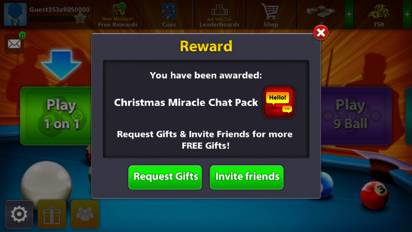 Christmas Miracle Chat Pack Reward Link