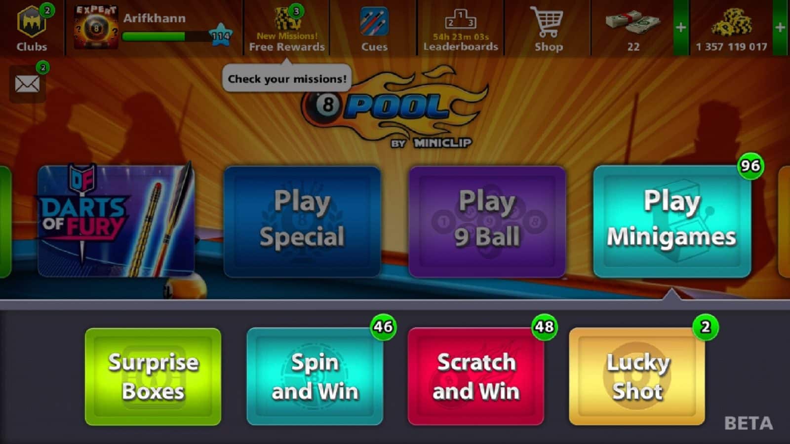 Лаки шот 8 Ball Pool. 1spin4win!лаки вигрыш.