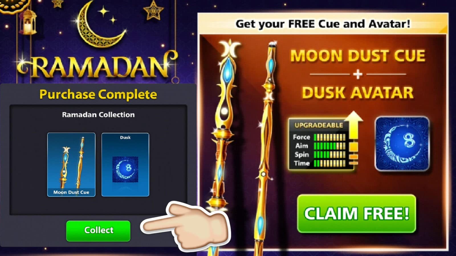 Free Moon Dust Cue + Dusk Avatar - 