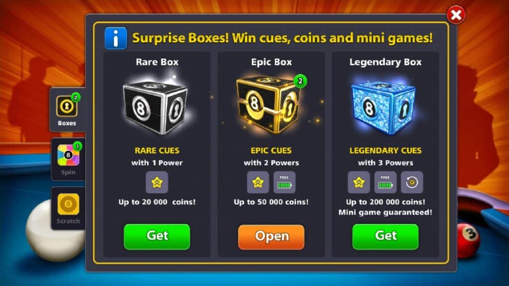Free 2 Epic Boxes Reward Link (Updated Today) 8 Ball Pool
