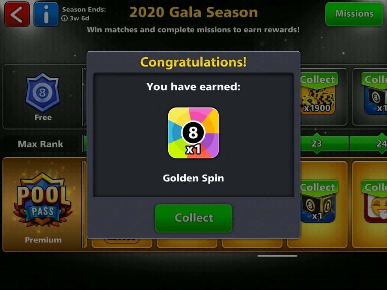 8 ball pool free golden spin