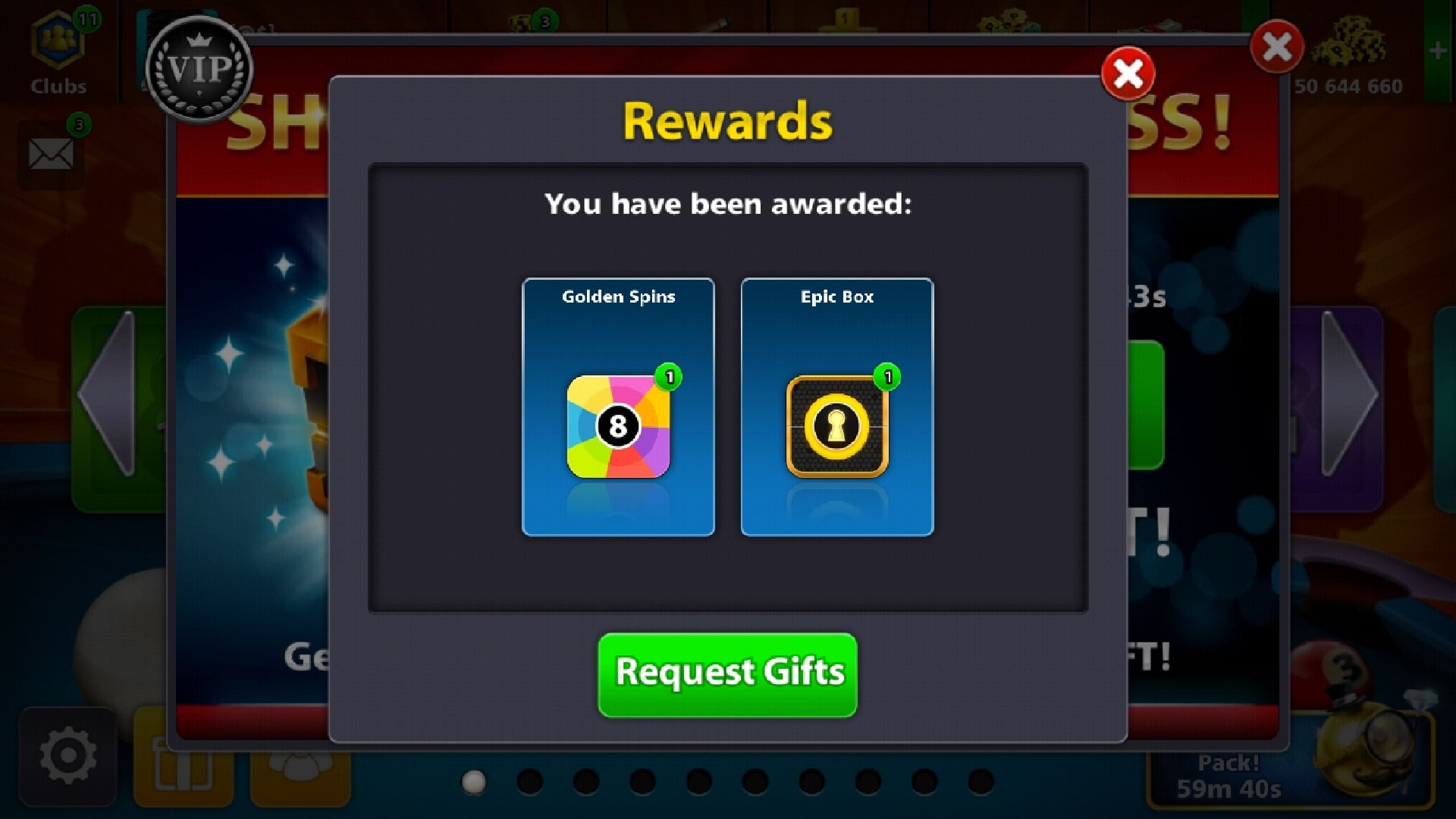 8 ball pool Free Golden Spin